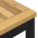 Sofabord Hvid og sort 50 x 100,5 x 45 cm Massivt Akacietræ
