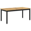 Sofabord Hvid og sort 50 x 100,5 x 45 cm Massivt Akacietræ