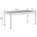 Sofabord Hvid og sort 50 x 100,5 x 45 cm Massivt Akacietræ