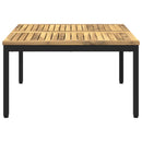 Sofabord Hvid og sort 80 x 80,5 x 45 cm Massivt Akacietræ