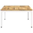 Sofabord Hvid 80 x 80,5 x 45 cm Massivt Akacietræ