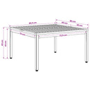 Sofabord Hvid 80 x 80,5 x 45 cm Massivt Akacietræ