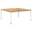 Sofabord Hvid 100 x 100,5 x 45 cm Massivt Akacietræ