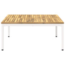 Sofabord Hvid 100 x 100,5 x 45 cm Massivt Akacietræ