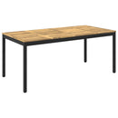 Havemiddagstabel Hvid og sort 147 x 88,5 x 75 cm