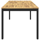 Havemiddagstabel Hvid og sort 147 x 88,5 x 75 cm