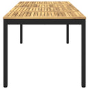 Havemiddagstabel Hvid og sort 180 x 88,5 x 75 cm