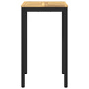 Have Bar Bord Hvid og sort 60 x 60,5 x 105 cm Massivt Akacietræ