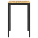 Have Bar Bord Hvid og sort 70 x 68,5 x 105 cm Massivt Akacietræ