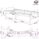 Elektrisk Justerbar Sengetramme Sort 100 x 190 cm Stål