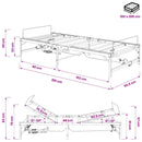 Elektrisk Justerbar Sengetramme Sort 100 x 200 cm Stål