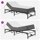 Elektrisk Justerbar Sengetramme Sort 107 x 200 cm Stål