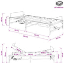 Elektrisk Justerbar Sengetramme Sort 107 x 200 cm Stål