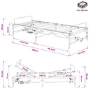 Elektrisk Justerbar Sengetramme Hvid 75 x 190 cm Stål