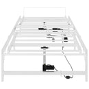 Elektrisk Justerbar Sengetramme Hvid 107 x 200 cm Stål