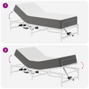 Elektrisk Justerbar Sengetramme Hvid 107 x 200 cm Stål