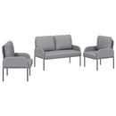 Sofasæt med pude 3 pcs Lysegrå 115 x 56 x 80 cm Krydsfinér