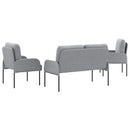 Sofasæt med pude 3 pcs Lysegrå 115 x 56 x 80 cm Krydsfinér