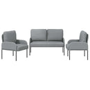Sofasæt med pude 3 pcs Lysegrå 115 x 56 x 80 cm Krydsfinér