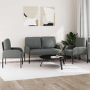 Sofasæt med pude 3 pcs Mørkegrå 115 x 56 x 80 cm Krydsfinér