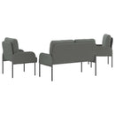 Sofasæt med pude 3 pcs Mørkegrå 115 x 56 x 80 cm Krydsfinér