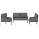 Sofasæt med pude 3 pcs Mørkegrå 115 x 56 x 80 cm Krydsfinér