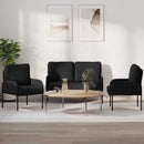 Sofasæt med pude 3 pcs Sort 115 x 56 x 80 cm Krydsfinér