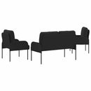 Sofasæt med pude 3 pcs Sort 115 x 56 x 80 cm Krydsfinér