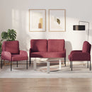 Sofasæt med pude 3 pcs Vinrød 115 x 56 x 80 cm Krydsfinér