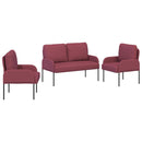 Sofasæt med pude 3 pcs Vinrød 115 x 56 x 80 cm Krydsfinér