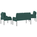 Sofasæt med pude 3 pcs Mørkegrøn 115 x 56 x 80 cm Krydsfinér