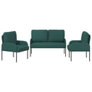 Sofasæt med pude 3 pcs Mørkegrøn 115 x 56 x 80 cm Krydsfinér