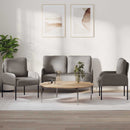 Sofasæt med pude 3 pcs Gråbrun 115 x 56 x 80 cm Krydsfinér
