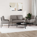 Sofasæt med pude 3 pcs Gråbrun 115 x 56 x 80 cm Krydsfinér