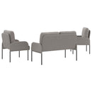 Sofasæt med pude 3 pcs Gråbrun 115 x 56 x 80 cm Krydsfinér