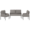 Sofasæt med pude 3 pcs Gråbrun 115 x 56 x 80 cm Krydsfinér