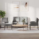Sofasæt med pude 3 pcs Lysegrå 115 x 56 x 80 cm Krydsfinér
