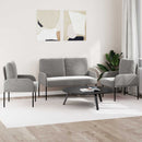 Sofasæt med pude 3 pcs Lysegrå 115 x 56 x 80 cm Krydsfinér
