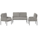 Sofasæt med pude 3 pcs Lysegrå 115 x 56 x 80 cm Krydsfinér