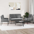 Sofasæt med pude 3 pcs Mørkegrå 115 x 56 x 80 cm Krydsfinér