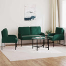 Sofasæt med pude 3 pcs Mørkegrøn 115 x 56 x 80 cm Krydsfinér