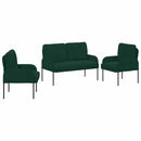 Sofasæt med pude 3 pcs Mørkegrøn 115 x 56 x 80 cm Krydsfinér