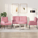 Sofasæt med pude 3 pcs Lyserød 115 x 56 x 80 cm Krydsfinér