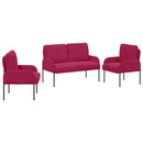 Sofasæt med pude 3 pcs Vinrød 115 x 56 x 80 cm Krydsfinér