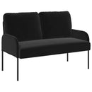 Sofasæt med pude 3 pcs Sort 115 x 56 x 80 cm Krydsfinér