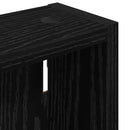 Badeværelsesvægskab Sort Eg 30 x 10 x 50 cm Konstrueret træ