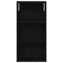Badeværelsesvægskab Sort Eg 30 x 10 x 60,5 cm Konstrueret træ
