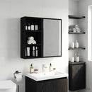 Badeværelsesvægskab Sort Eg 30 x 16 x 62,5 cm Konstrueret træ