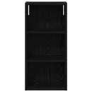 Badeværelsesvægskab Sort Eg 30 x 16 x 62,5 cm Konstrueret træ