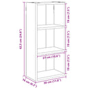 Badeværelsesvægskab Sort Eg 30 x 16 x 62,5 cm Konstrueret træ